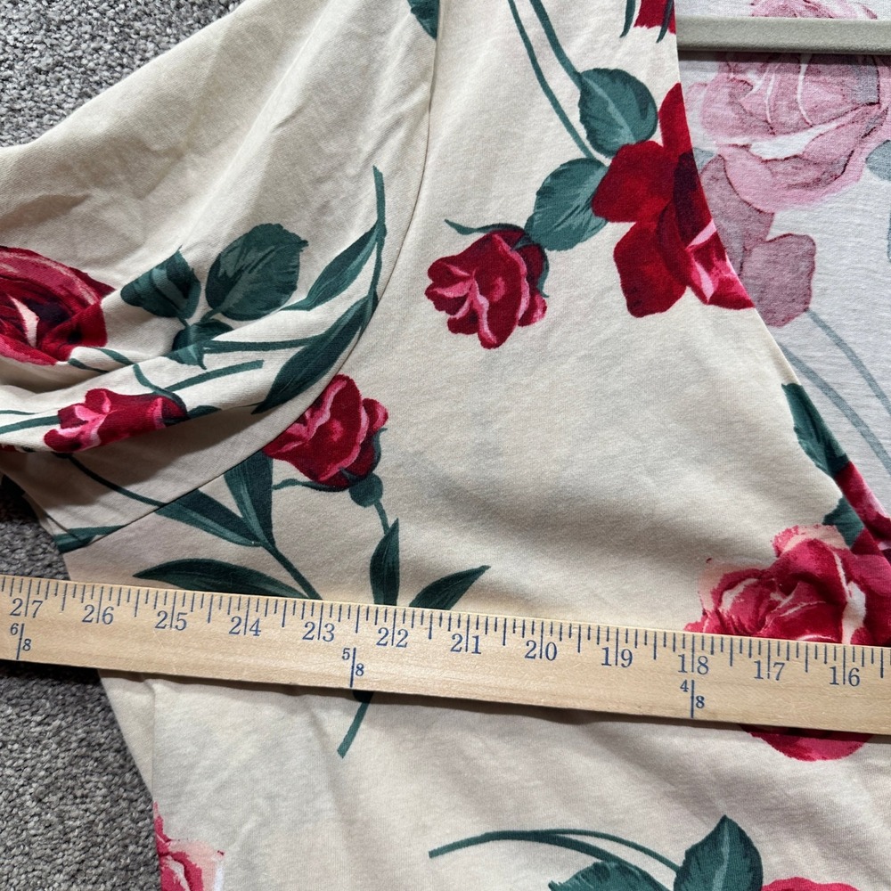 Torrid Heritage Jersey V-Neck Tie Front Babydoll Blouse Top Women 3X Floral - Picture 4 of 13